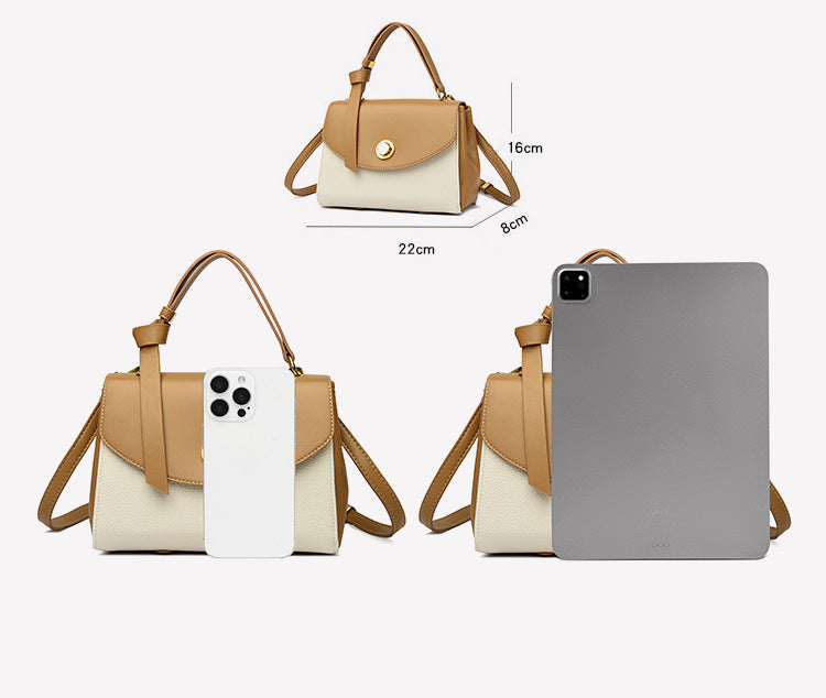 EMS233 BLACK Vegan Leather Bag