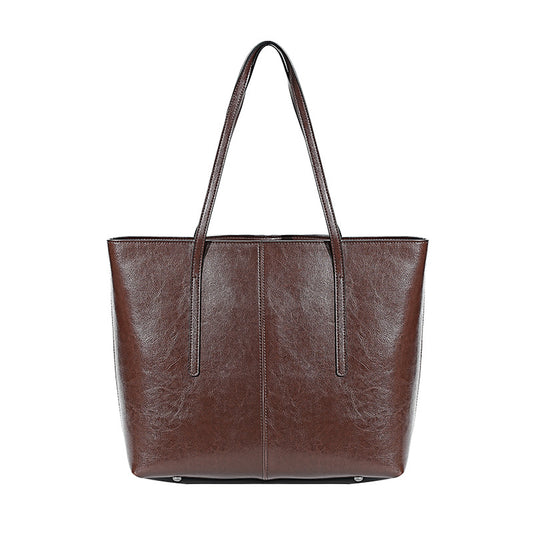 EGM288 COFFEE Genuine Leather Bag