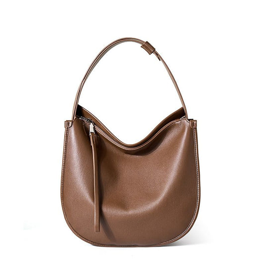 EGM372 COFFEE Genuine Leather Bag