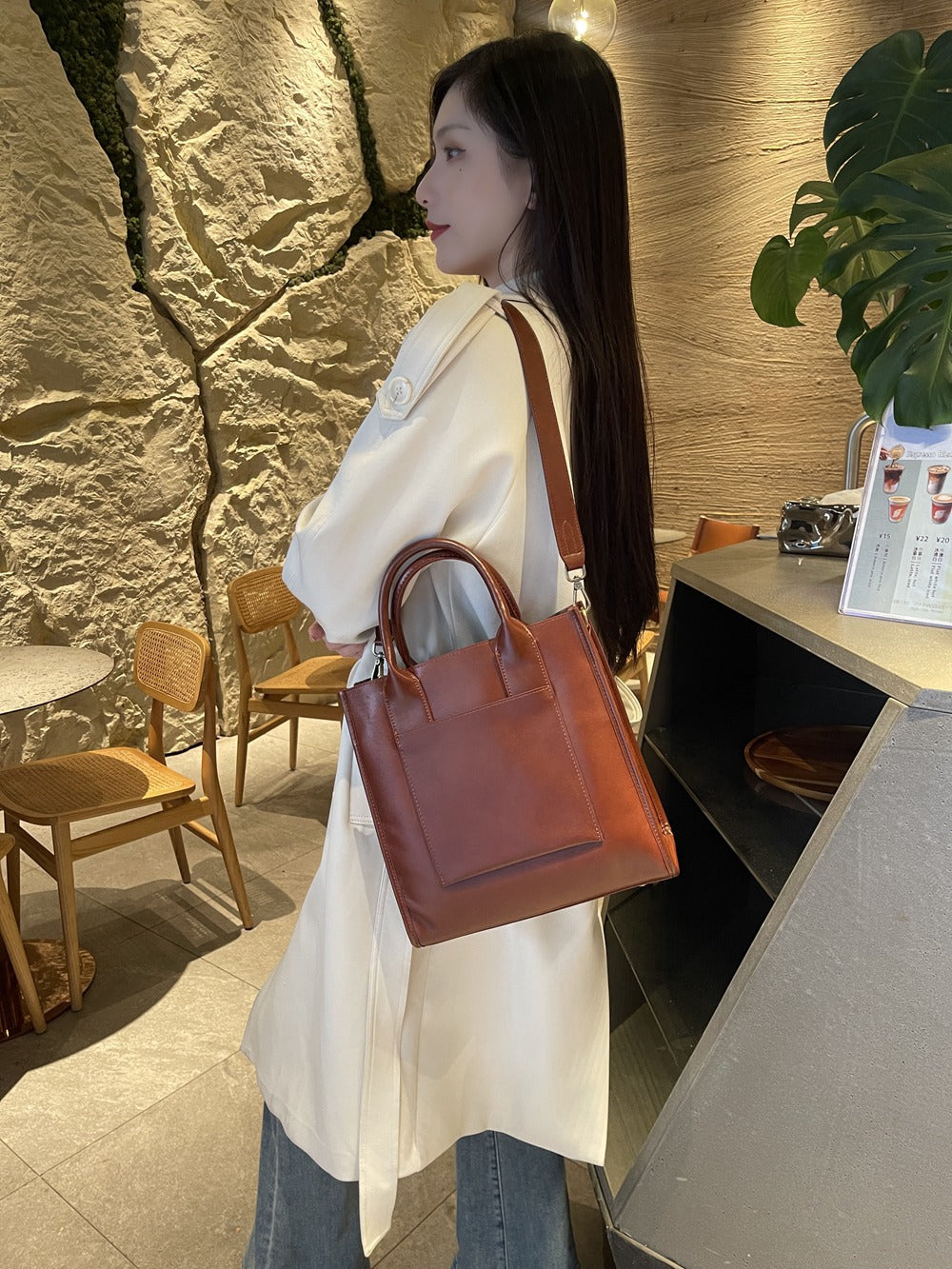 EGM357 BLACK Genuine Leather Bag