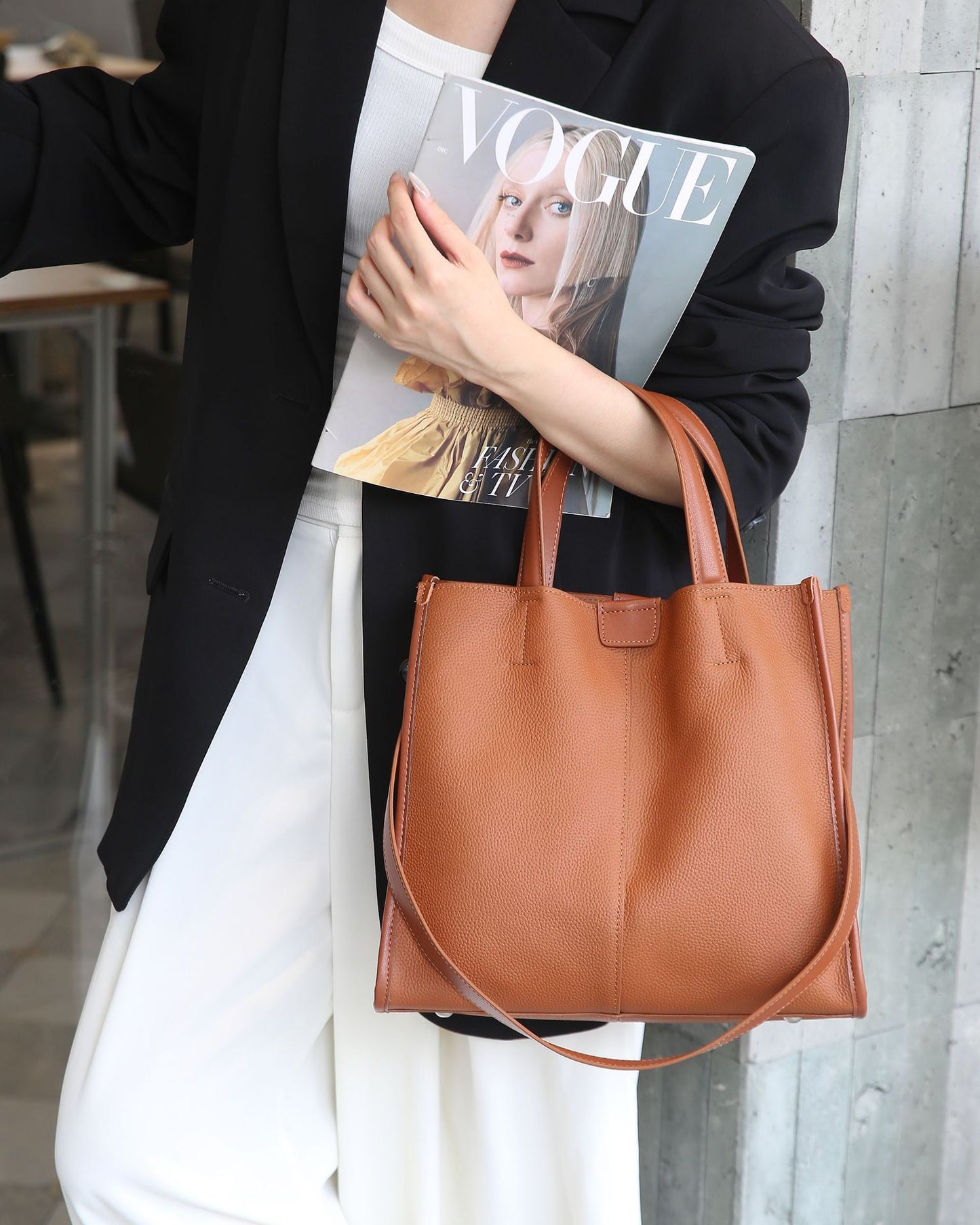 EGM365 BROWN Genuine Leather Bag