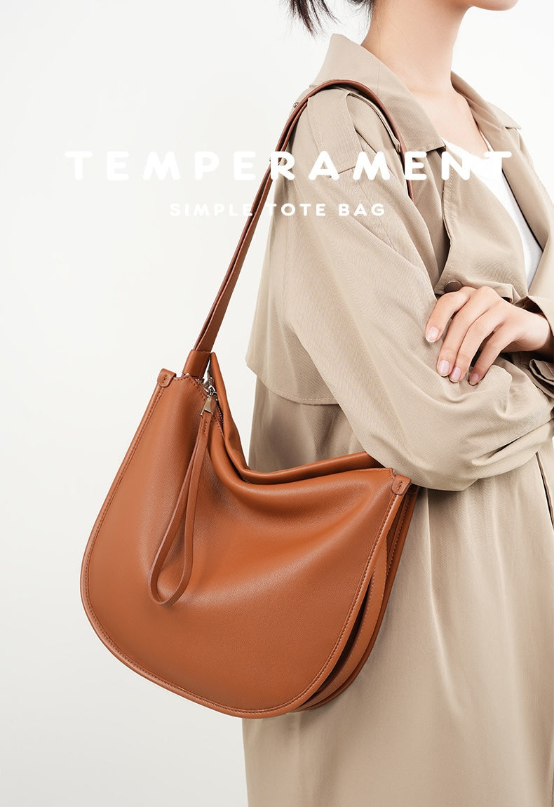 EGM372 TAN Genuine Leather Bag