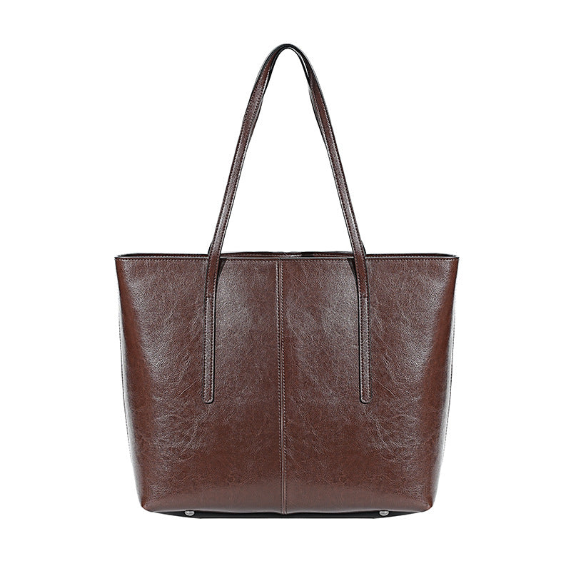 EGM288 COFFEE Genuine Leather Bag