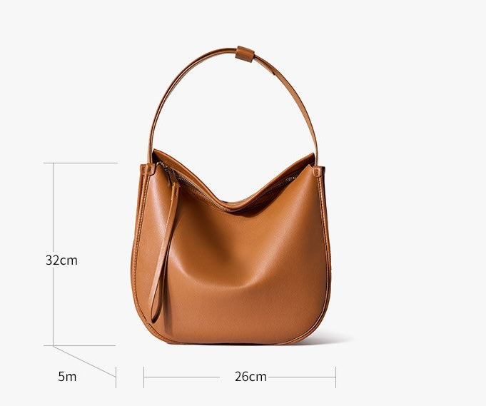EGM372 TAN Genuine Leather Bag