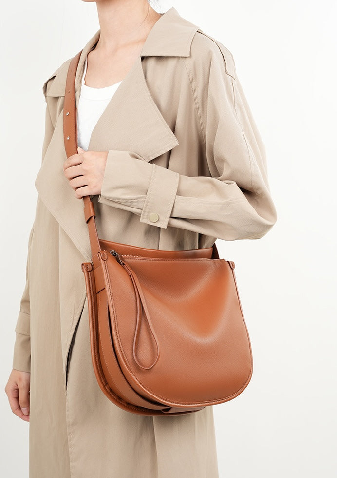 EGM372 TAN Genuine Leather Bag