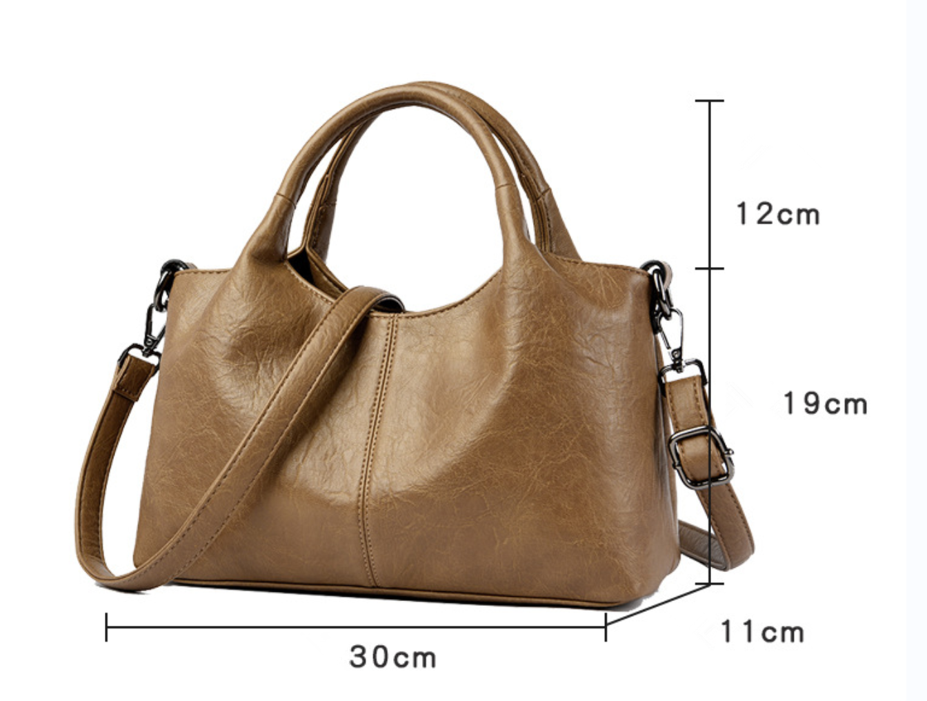 EMS143 COFFEE Vegan Leather Bag