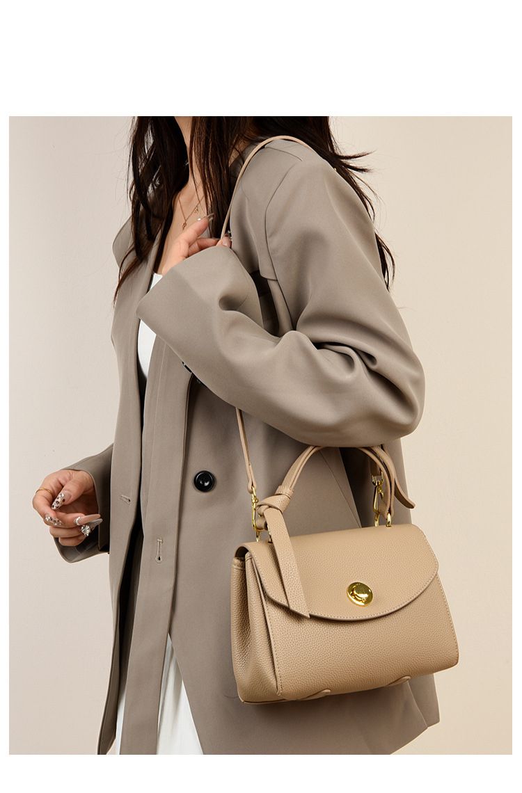 EMS233 BEIGE Vegan Leather Bag