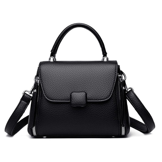 EMS237 BLACK Vegan Leather Bag