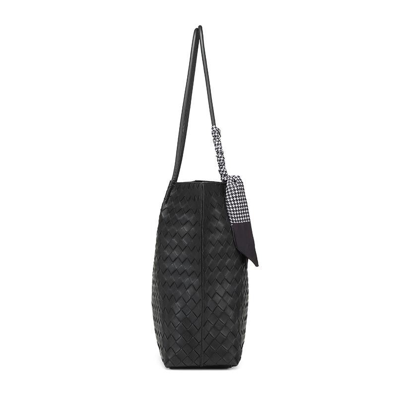 EMS253 BLACK Vegan Leather Bag