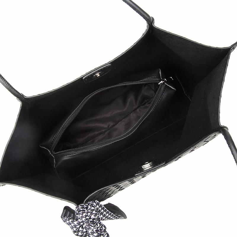 EMS253 BLACK Vegan Leather Bag