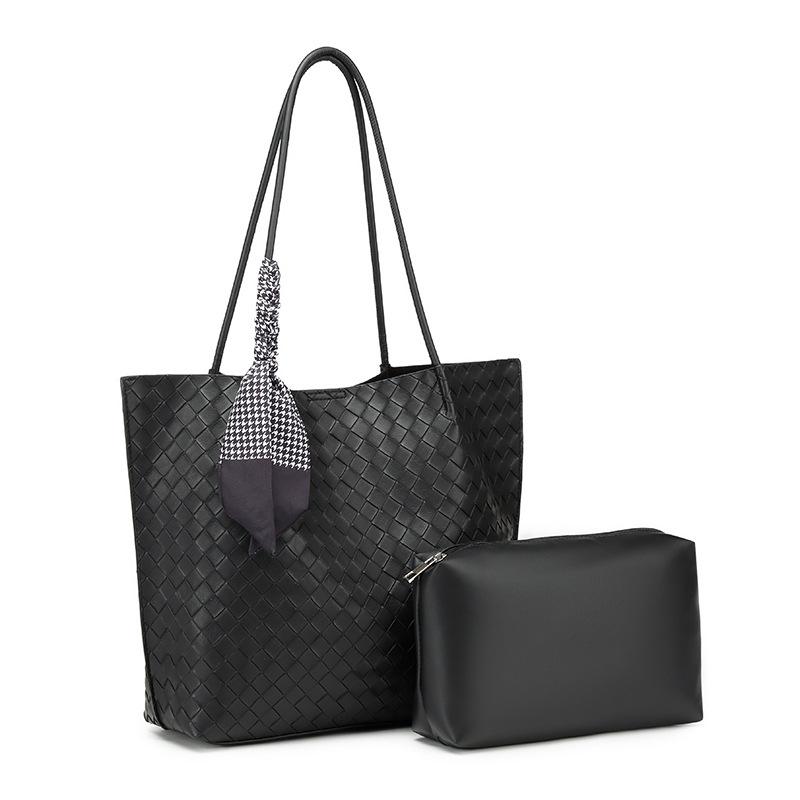 EMS253 BLACK Vegan Leather Bag