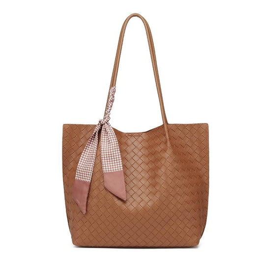EMS253 TAN Vegan Leather Bag