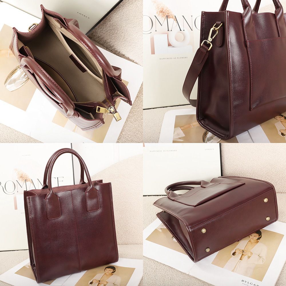 EGM357 BURGUNDY Genuine Leather Bag